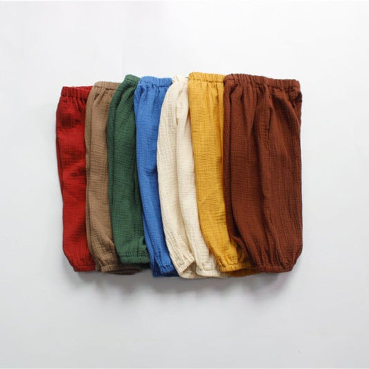 ロングパンツ・スウェットパンツ キッズ コットンルーズ サマーパンツ【mh0000831】