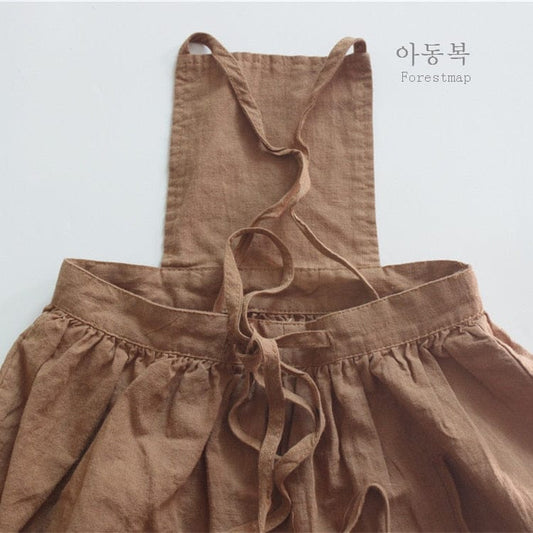 ノースリーブワンピース キッズ ノースリーブ エプロン ドレス ワンピース【mh0001298】