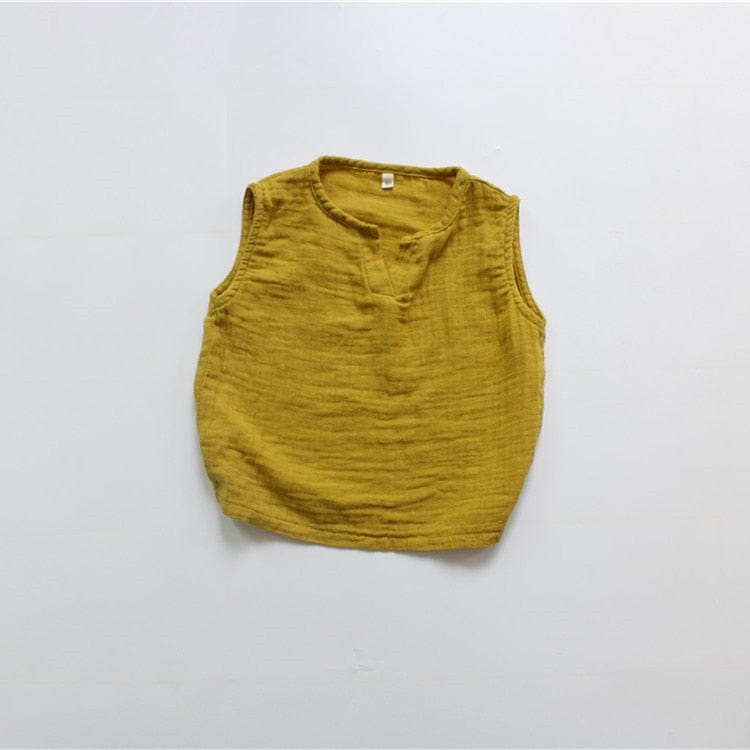 タンクトップ・キャミソール・ノースリーブトップス Mustard Yellow / 12M 80cm キッズ ノースリーブ タンクトップ シャツ トップス【mh0000830】