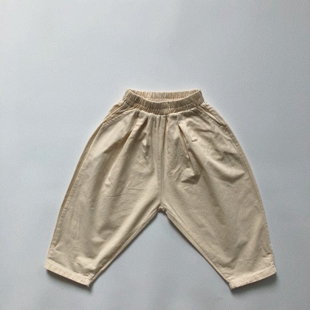 ロングパンツ・スウェットパンツ Beige / 12M 80cm キッズパンツ ルーズパンツ サルエルパンツ シンプルベーシック 3カラー【mh0000130】