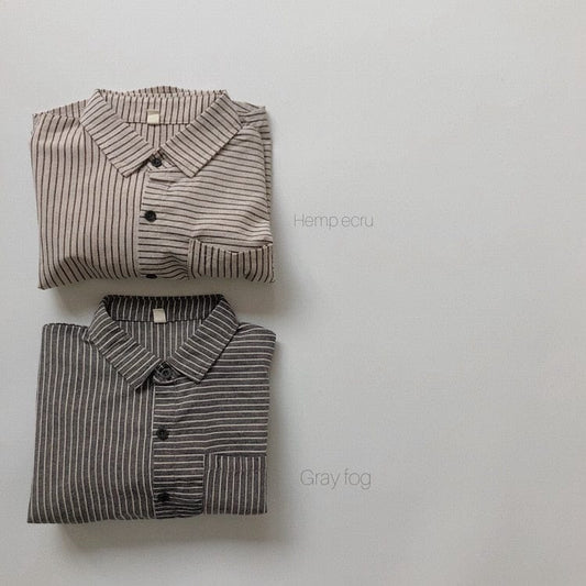 長袖シャツ・ブラウス キッズ ストライプ シャツ トップス【mh0000133】