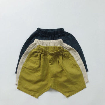 ハーフパンツ・ショートパンツ キッズ コットンリネン サマー パンツ【mh0000497】
