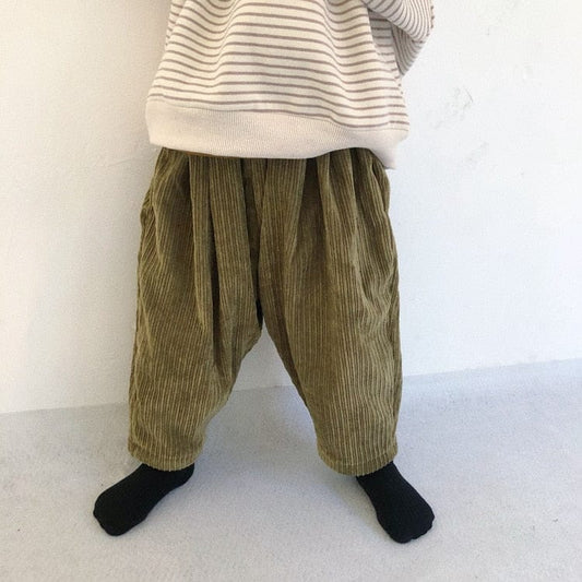 ロングパンツ・スウェットパンツ キッズ コーデュロイ 裏フリース パンツ 暖パン【mh0001072】