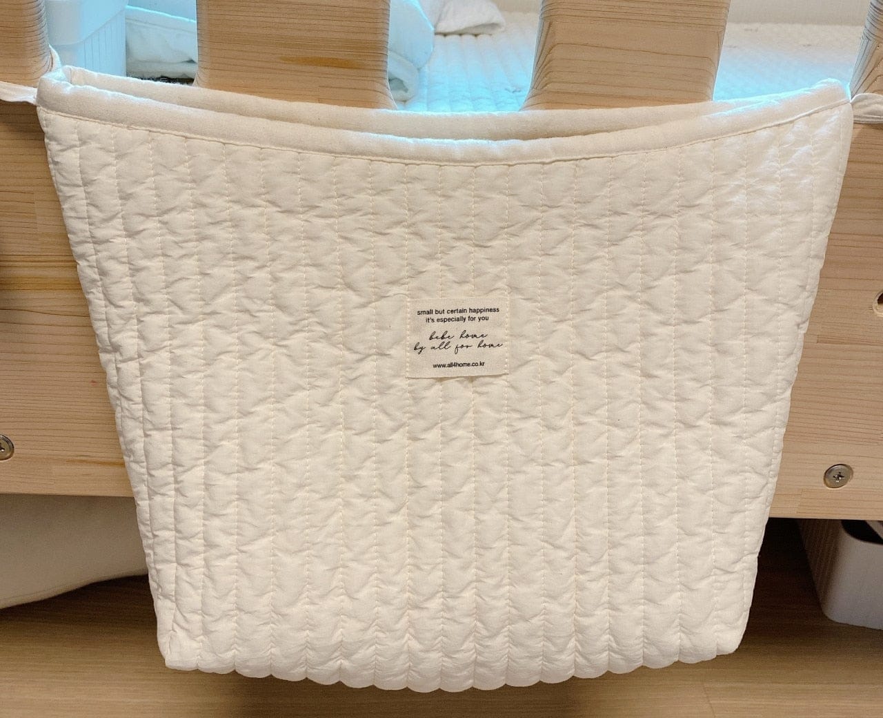 おむつ収納 baby bedside bag キルティング ハンドル付き おむつ収納 バッグ ベッドサイド オーガナイザー【mh0001662】