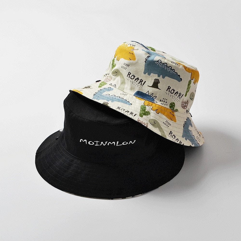 ベビー用帽子 color 2 / 46cm ベビー キッズ アニマル 刺繍 リバーシブル バケットハット 帽子【mh0001527】