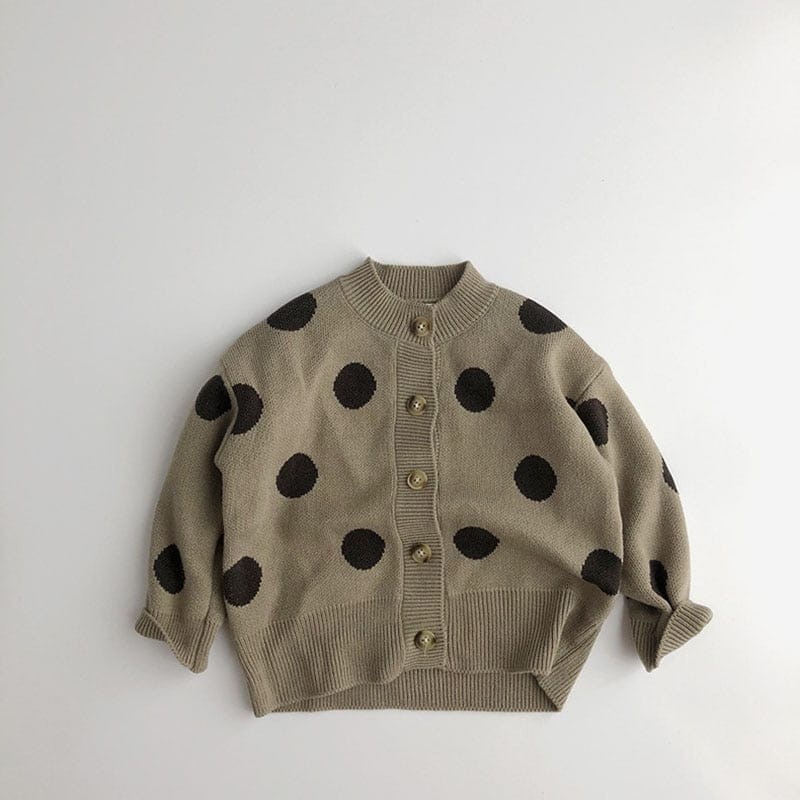 カーディガン・パーカー Beige / 12M 80cm キッズ ニット みずたま カーディガン【mh0001266】