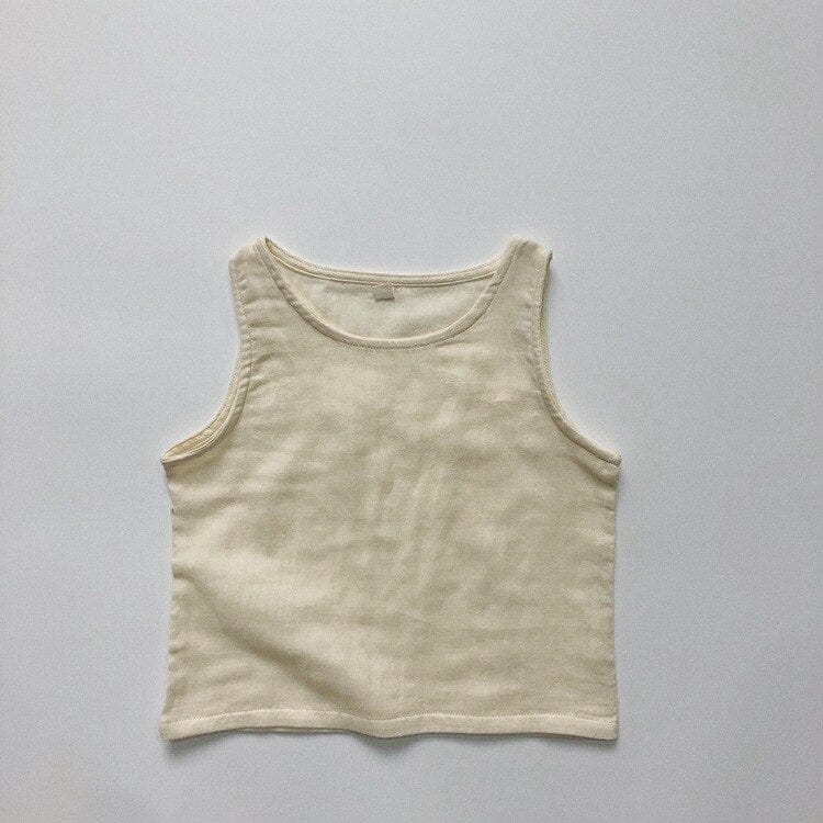 タンクトップ・キャミソール・ノースリーブトップス beige / 12M/80cm キッズ シンプル タンクトップ ノースリーブ Tシャツ