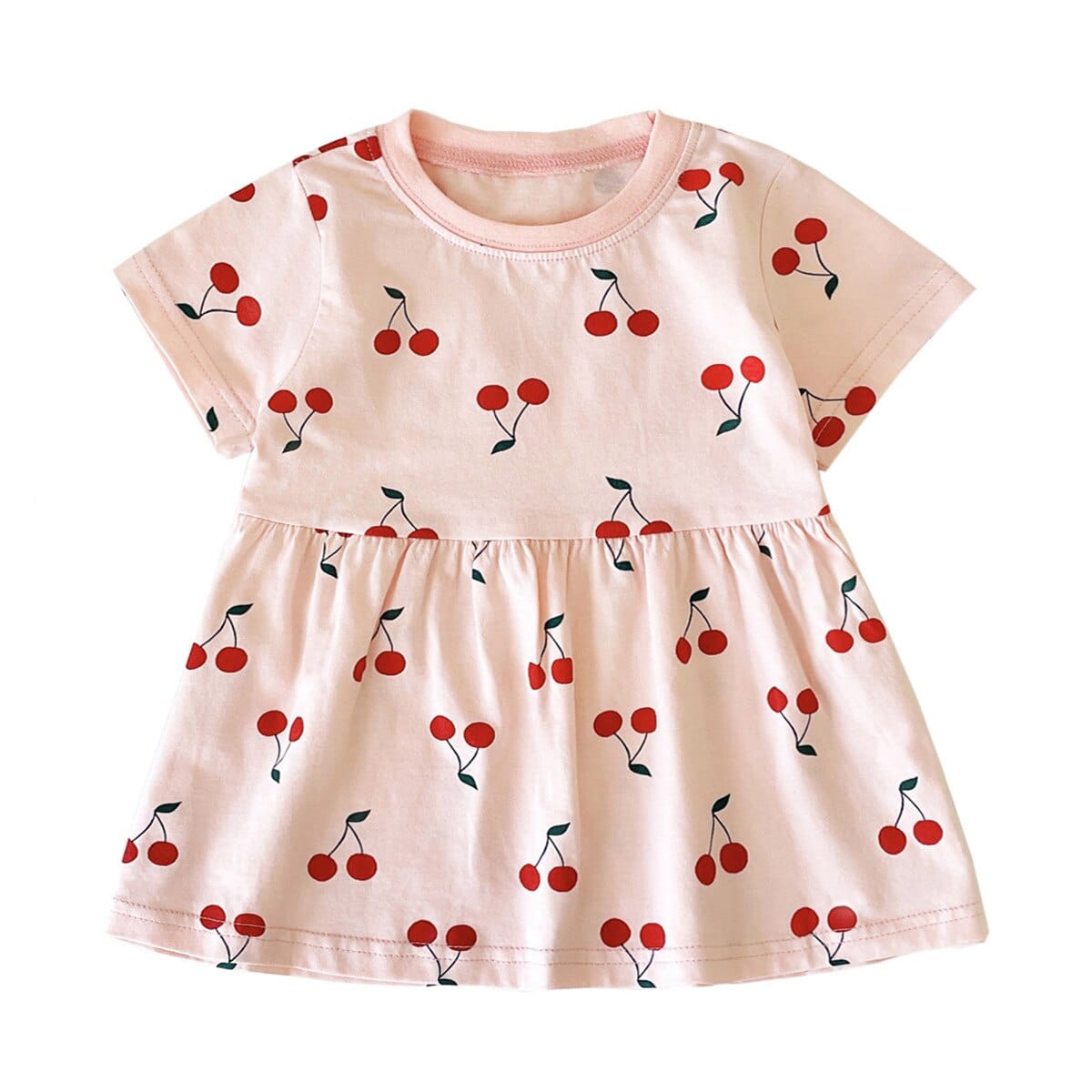 半袖ワンピース cherry / 9M/73cm ベビー キッズ バナナ レモン チェリー 半袖 ワンピース【mh0001758】