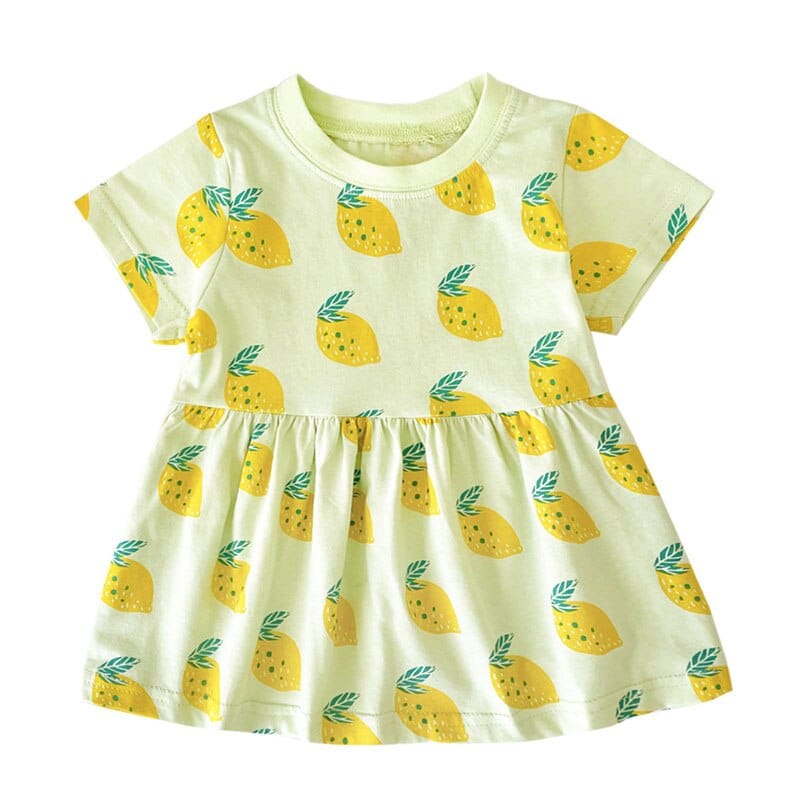 半袖ワンピース lemon / 9M/73cm ベビー キッズ バナナ レモン チェリー 半袖 ワンピース【mh0001758】