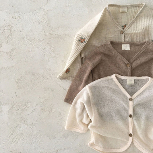 カーディガン・パーカー ベビー フラワー 無地 カーディガン【mh0000750】