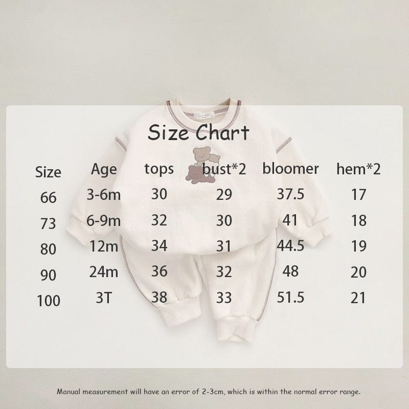 長袖セットアップ ベビー セットアップ くま ベア スウェット トップス ジョガー パンツ【mh0001210】