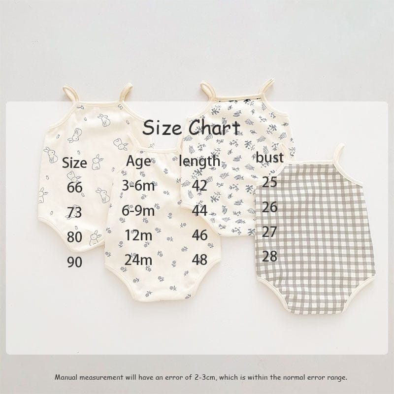 ノースリーブロンパース ベビー キャミソール ロンパース うさぎ バニー リーフ フラワー【mh0001356】