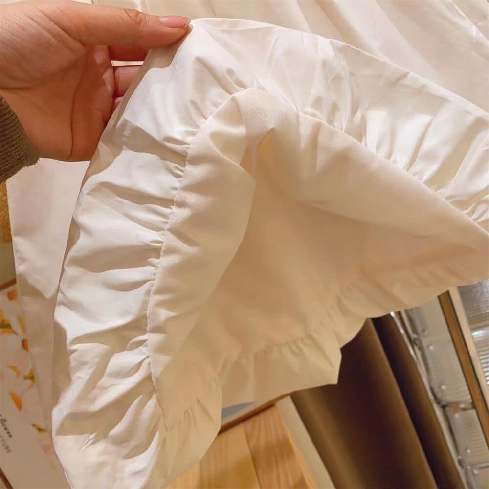 キッズ用ノースリーブAラインワンピース(ベージュ) ウエスト周りのギャザー