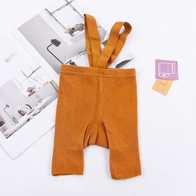 レギンスパンツ Yellow Brown / S ベビー サスペンダー レギンス パンツ【mh0000387】