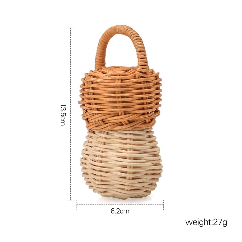 がらがら 赤ちゃん おもちゃ ラタン ベル 木製 ベビー ガラガラ マラカス