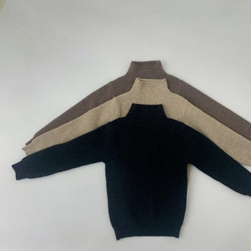 ニット・セーター Black / 80cm キッズ ニット ボトルネック セーター トップス【mh0000153】
