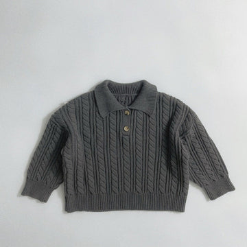 ニット・セーター Gray / 80cm キッズ ニット 襟付き セーター トップス【mh0000304】