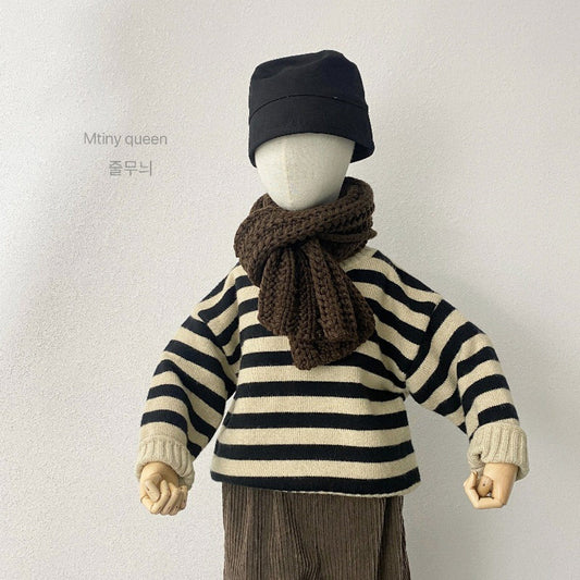 ニット・セーター キッズ ボーダー ニット トップス セーター【mh0000298】