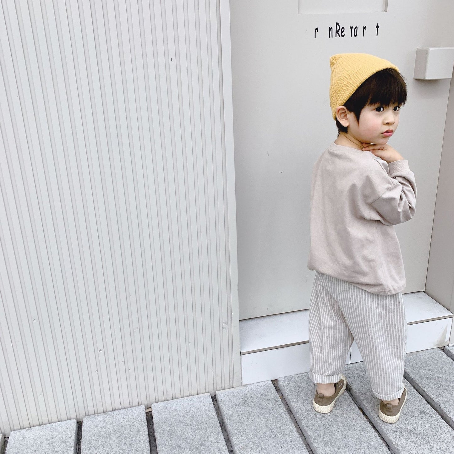 -キッズ ストライプ ハーレムパンツ【mh0000017】 - mamahalo shop - ロングパンツ・スウェットパンツ - べビー服 - 子供服 - 男の子 - 女の子