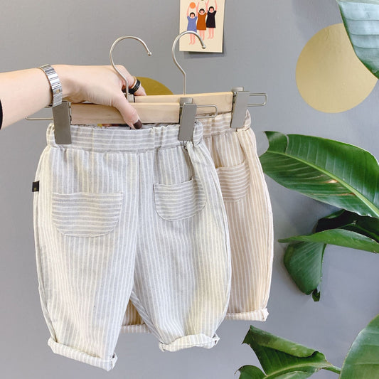 -キッズ ストライプ ハーレムパンツ【mh0000017】 - mamahalo shop - ロングパンツ・スウェットパンツ - べビー服 - 子供服 - 男の子 - 女の子