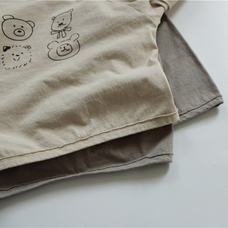 -キッズ アニマルプリント 長袖Tシャツ【mh0000019】 - mamahalo shop - 長袖Tシャツ - べビー服 - 子供服 - 男の子 - 女の子