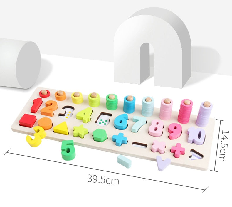 -マカロンカラー 木製 数字 型はめ パズル 知育玩具 木のおもちゃ プレゼントギフトに【mh0000143】 - mamahalo shop - Toy (おもちゃ・木製玩具)etc. - べビー服 - 子供服 - 男の子 - 女の子