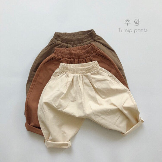 -キッズパンツ ルーズパンツ サルエルパンツ シンプルベーシック 3カラー【mh0000130】 - mamahalo shop - ロングパンツ・スウェットパンツ - べビー服 - 子供服 - 男の子 - 女の子