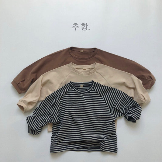 -キッズ ボーダー 無地 長袖 Tシャツ【mh0000131】 - mamahalo shop - 長袖Tシャツ - べビー服 - 子供服 - 男の子 - 女の子