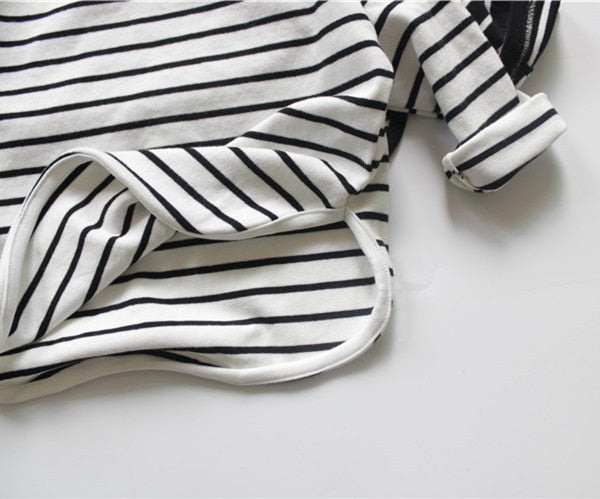 -キッズ ボーダー 長袖Tシャツ【mh0000134】 - mamahalo shop - 長袖Tシャツ - べビー服 - 子供服 - 男の子 - 女の子