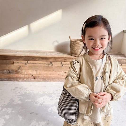 -キッズ コットン カーディガンジャケット - mamahalo shop - ショートコート・ジャケット・ジャンパー - べビー服 - 子供服 - 男の子 - 女の子