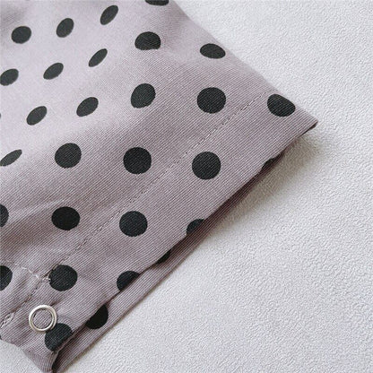 -【国内発送・送料無料】ベビージャンプスーツ ルーズ キャミソールロンパース オーバーオール  水玉ドット 80サイズ - mamahalo shop - ノースリーブジャンプスーツ -  べビー服 - 子供服 - 男の子 - 女の子