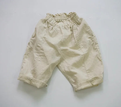 -キッズ コットン サマー パンツ - mamahalo shop - ハーフパンツ・ショートパンツ -  べビー服 - 子供服 - 男の子 - 女の子