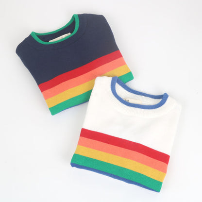 Rainbow Border Knit Sweater レインボー ボーダー ニット セーター【mh0000266】