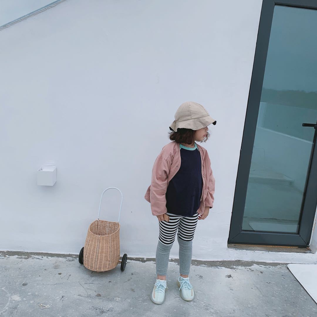Chaqueta de manga larga con botones y bolsillos delanteros para niños【mh0001719】