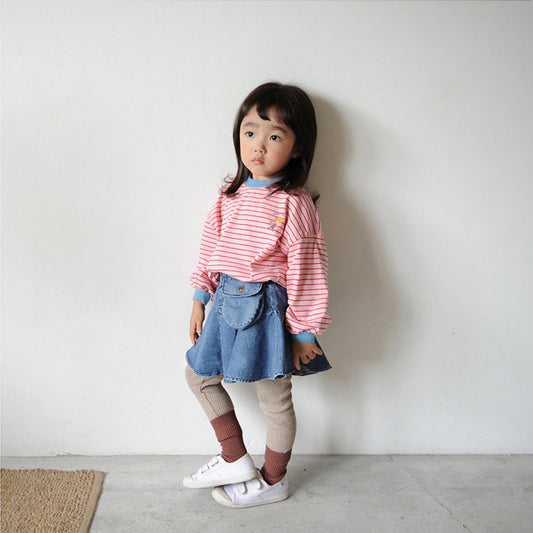 Stripe Cotton Long Sleeve T-shirt ボーダー 長袖Tシャツ【mh0012615】