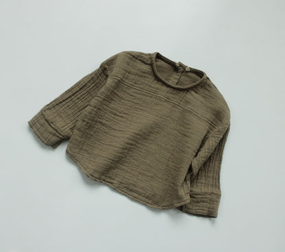 -キッズ コットンリネン トップス【mh0000320】 - mamahalo shop - 長袖Tシャツ -  べビー服 - 子供服 - 男の子 - 女の子