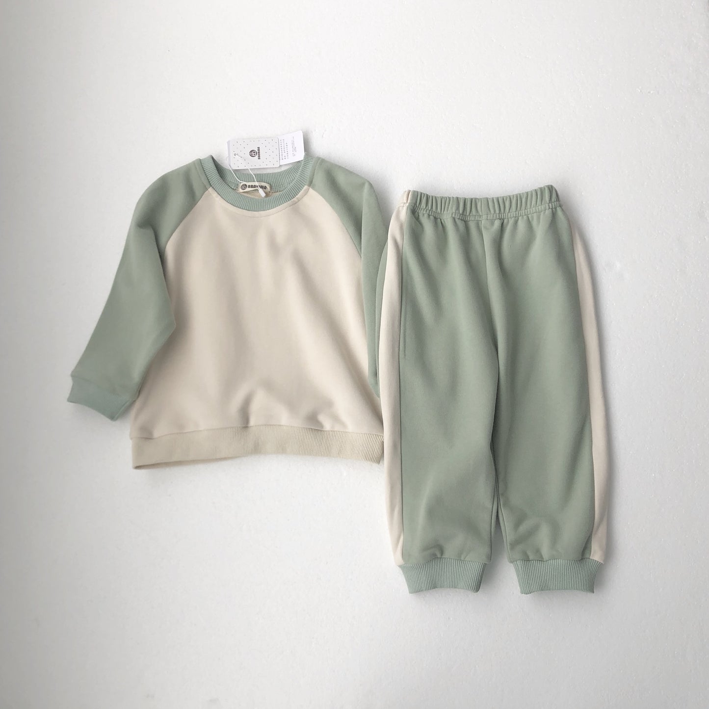 Color Block Sweatshirt & Pants Set バイカラー スウェット セットアップ【mh0012683】