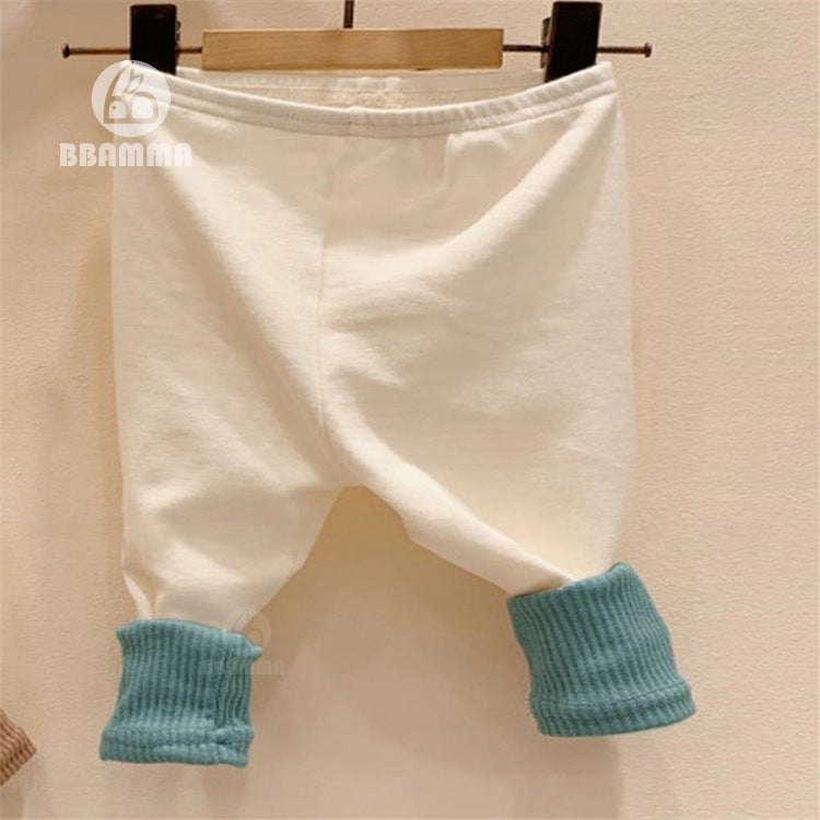 Contrast Color Cotton Leggings バイカラー ストレッチ レギンス【mh0012682】