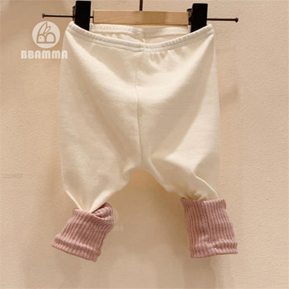 Contrast Color Cotton Leggings バイカラー ストレッチ レギンス【mh0012682】