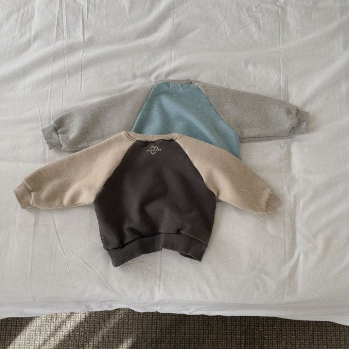 Tops de bebé Sudadera patchwork Forro polar Sudadera