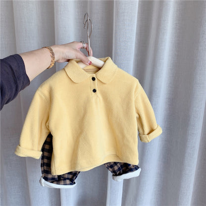 -キッズ フリース ポロシャツ【mh0000267】 - mamahalo shop - 長袖シャツ・ブラウス -  べビー服 - 子供服 - 男の子 - 女の子