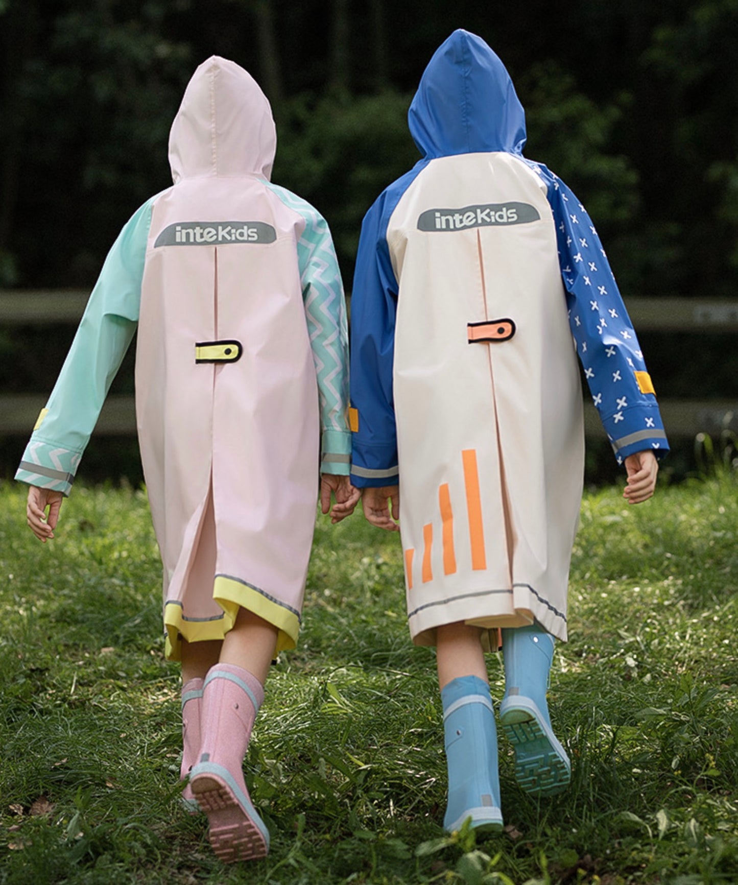 -キッズレインコート 雨具 カラフルデザインフーディレインジャケット 合羽【mh0007074】 - mamahalo shop - レインコート -  べビー服 - 子供服 - 男の子 - 女の子