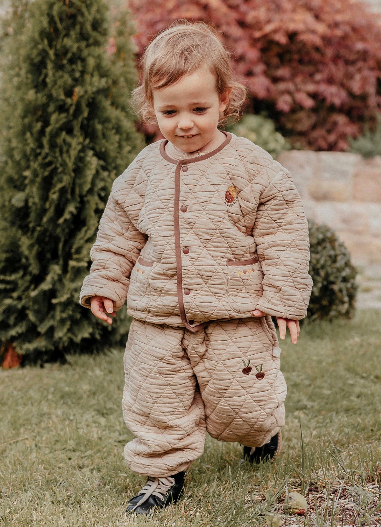 キルトパンツ 刺繍 ジョガーパンツ アウター【mh0011638】