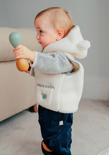 ベスト ボア素材 クマ耳フード ジップアップ アウター ベスト【mh0011641】