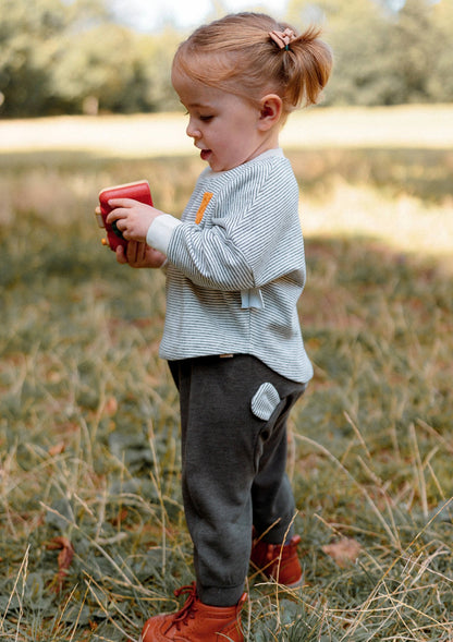 ロングパンツ 裏起毛素材 クマ耳デザイン スウェットパンツ カジュアル【mh0011643】