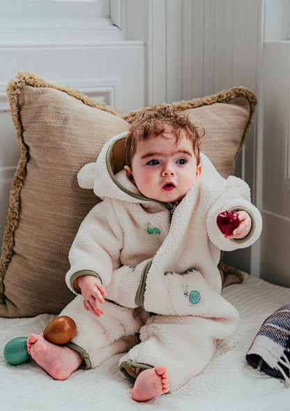 カバーオール ボア素材 クマ耳フード ジャンプスーツ つなぎ【mh0011644】