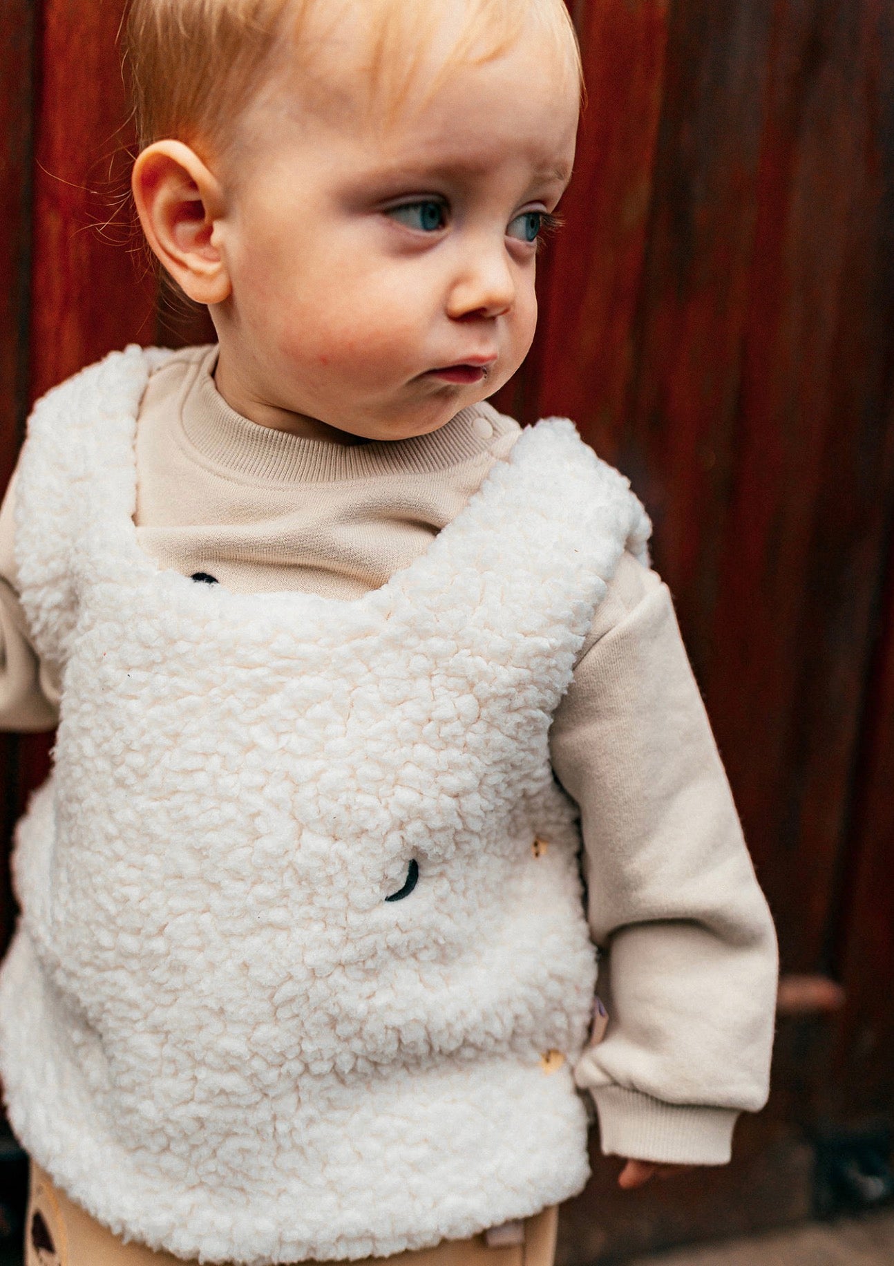 ベスト ボア素材 ノースリーブ プルオーバー アウター ベスト【mh0011645】