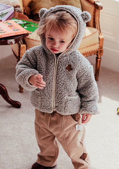 長袖ジャケット ボア素材 クマ耳フード ジップアップ アウター ブルゾン【mh0011646】