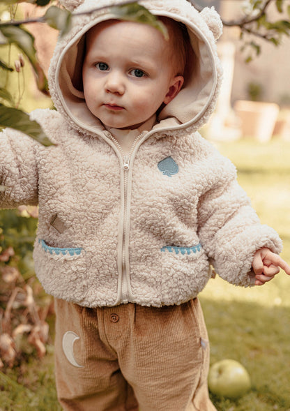 長袖ジャケット ボア素材 クマ耳フード ジップアップ アウター ブルゾン【mh0011646】