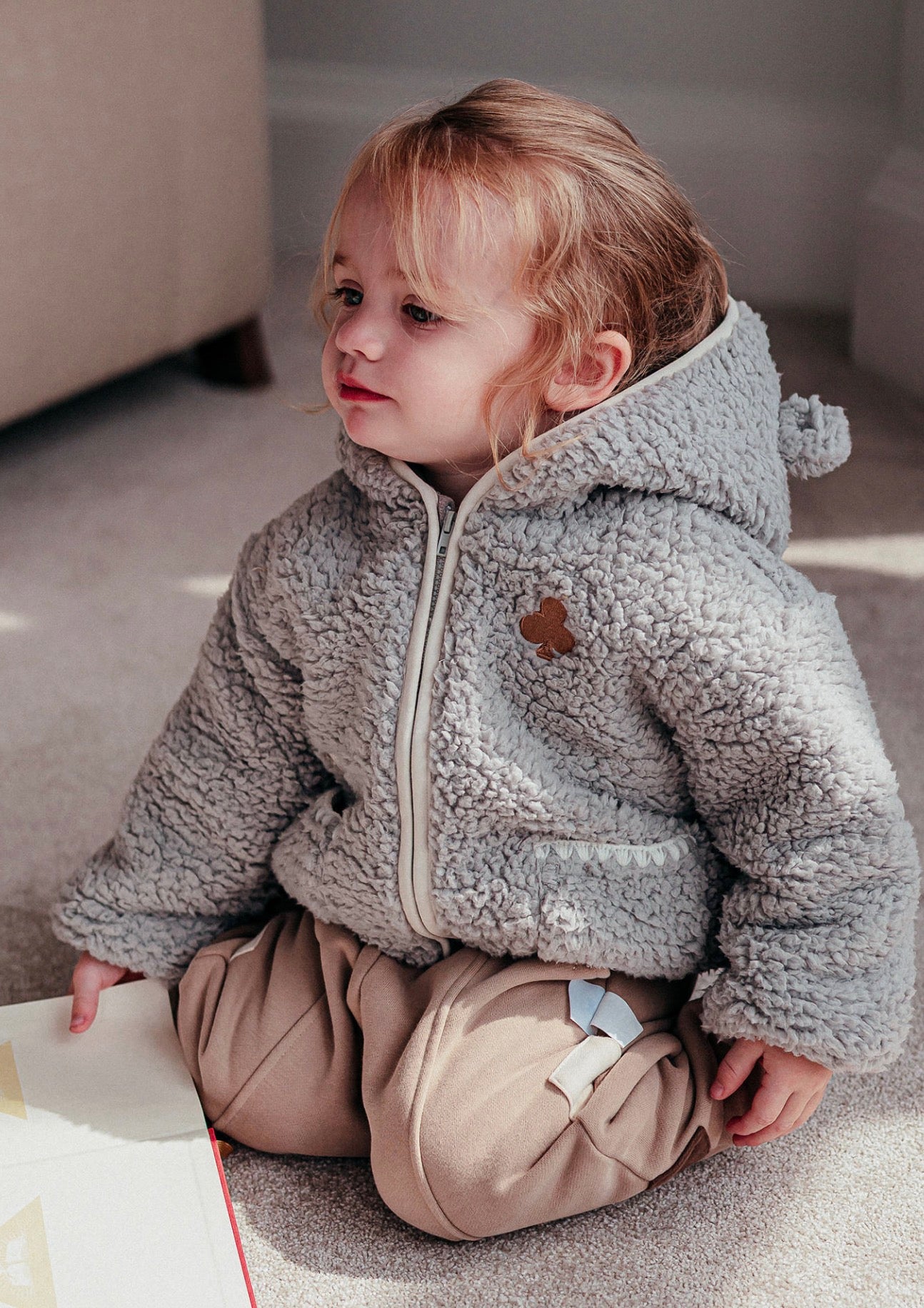 長袖ジャケット ボア素材 クマ耳フード ジップアップ アウター ブルゾン【mh0011646】